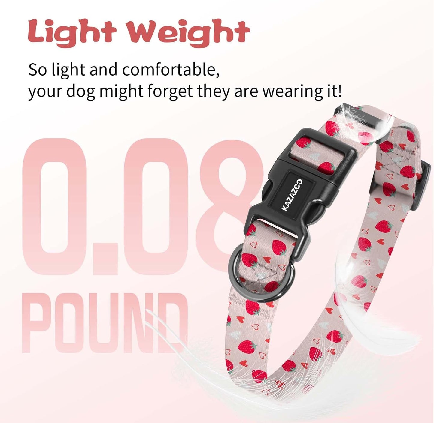 Cute Adjustable Dog Collars for Small Medium Dogs
