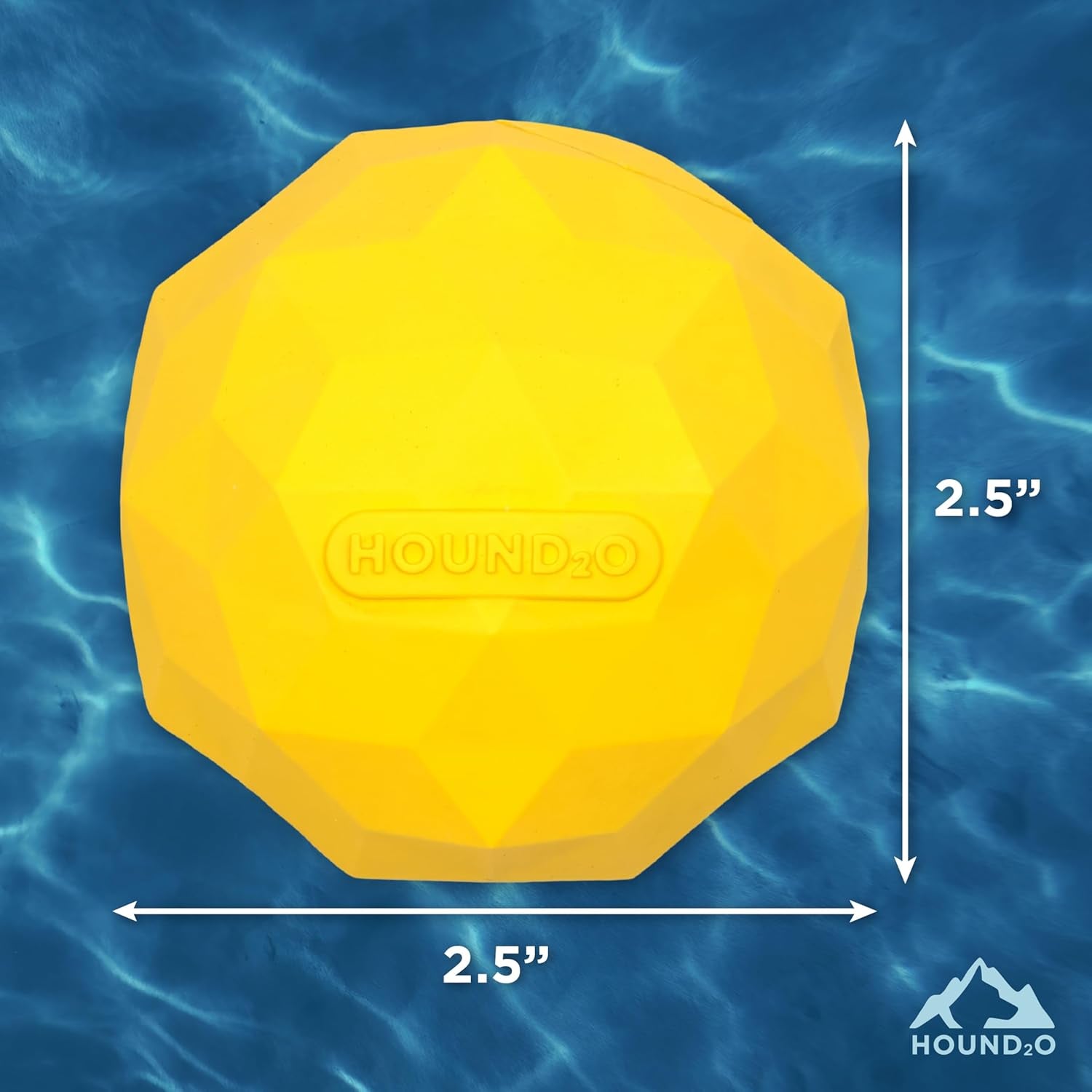 Outdoor Dog Toys | Squeaky Fetch Ball Dog Toy, Bright Yellow Color | Durable Ball Floats for Water Adventures | Made from Non-Toxic Materials